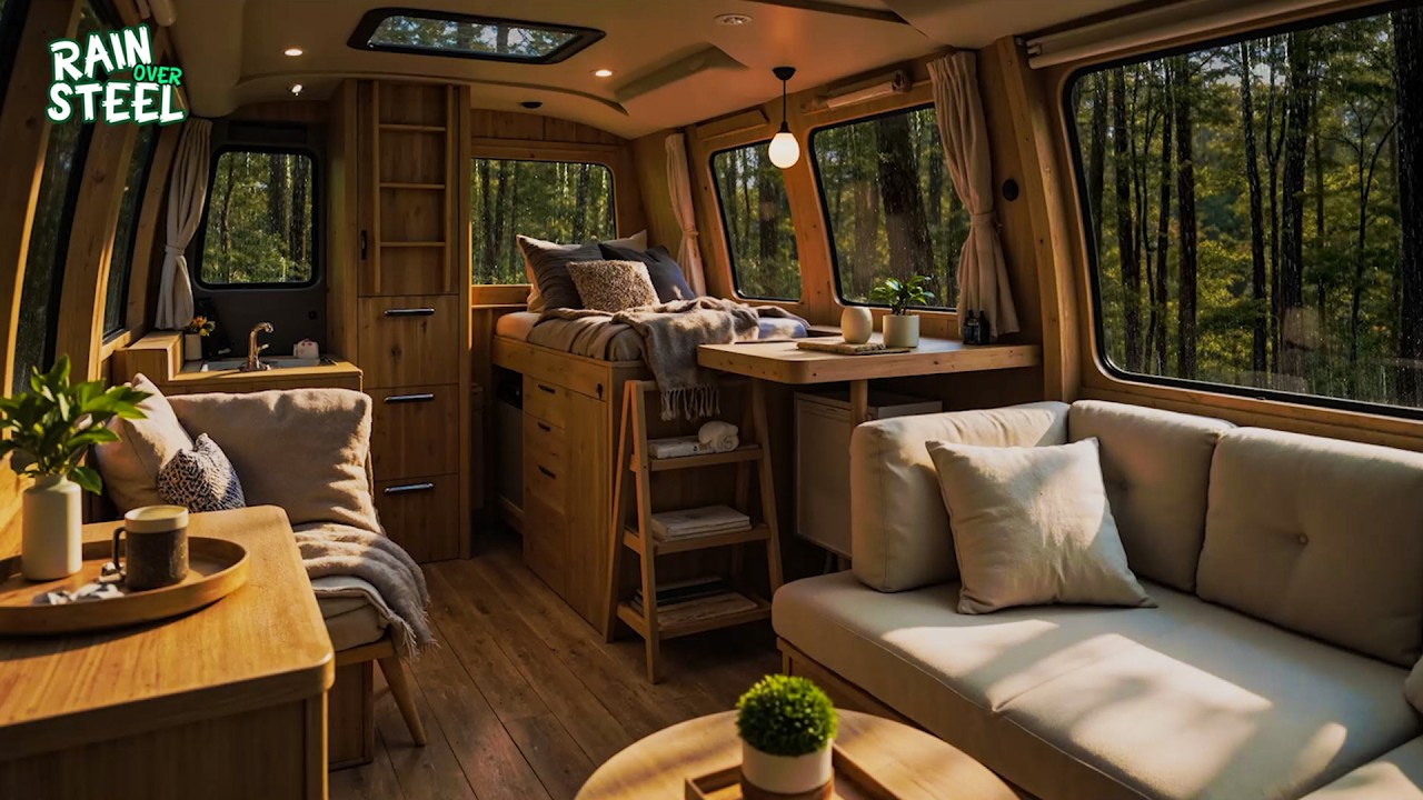 Rain Sounds Outside a Recreational Vehicle | Peaceful Rain Sounds for Deep Sleep & Relaxation