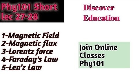 Phy101 Short lec 27-28 |preparation for final term|