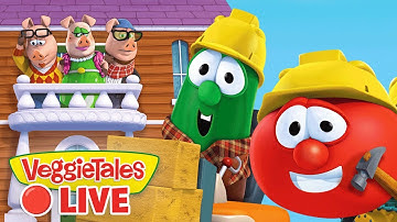 24/7 LIVE 🔴 VeggieTales 🐷 The 3 Little Piggies 🐷 It