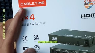 Unboxing HDMI Splitter 4 Output Cabletime