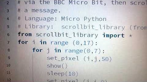 Programming the BBC Micro Bit Scroll Bit extension PIM353.