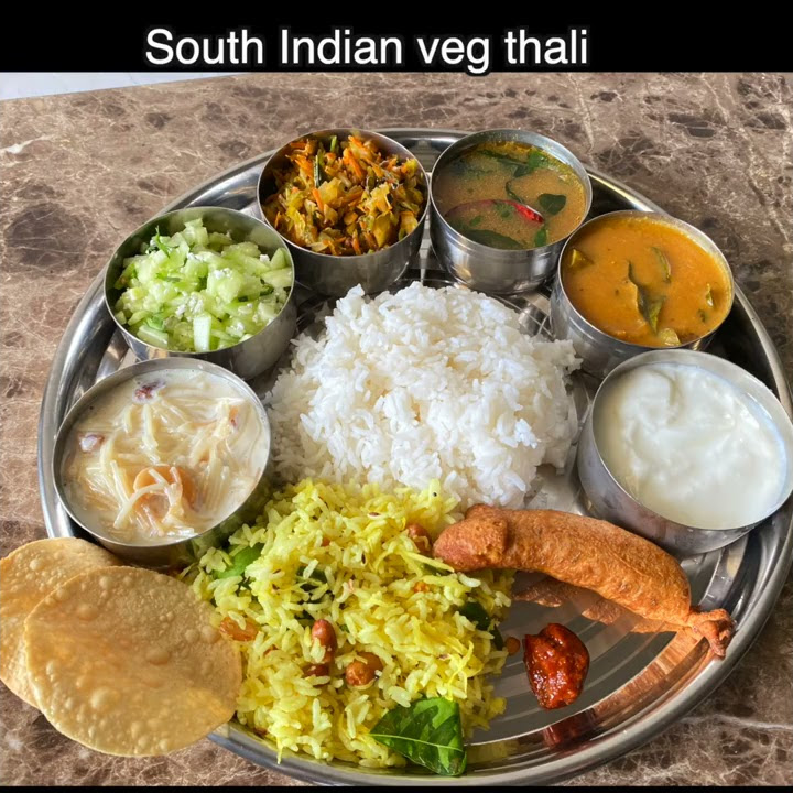 South veg Indian Thali Recipe, Quick & easy Indian veg thali, veg thalirecipe for lunch