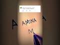 Amina name logo 💥 your comment name's #calligraphy #design #art #logo #shorts
