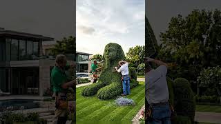 Great Sphinx Topiary Build 🏜️🌿 Epic Sculpture | Satisfying Time-Lapse #timelapse #usa