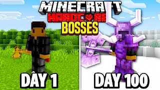 I Survived 100 Days FIGHTING BOSSES in HARDCORE MODDED Minecraft.. by Cxlvxn 742,985 views 2 years ago 28 minutes