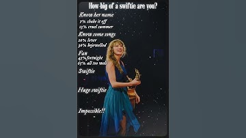 How big of a swiftie are you? #comment #fyp #trending #taylorsversion #shorts 