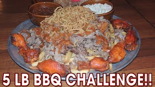 MASSIVE BBQ Challenge Platter w/ Hot Wings @ Big Chief Roadhouse!!