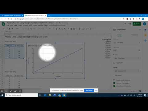 Graphing Linear graphs in google sheets
