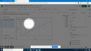 Graphing Linear graphs in google sheets
