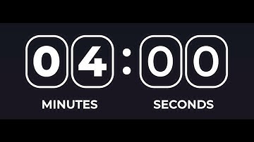 4 Minutes Count Down Timer Alarm Clock | 240 Seconds Alarm With Sound