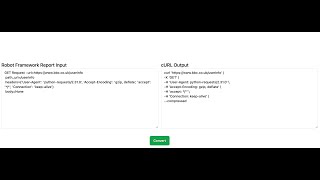 Robot Framework Report to cURL converter
