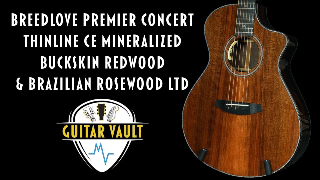Breedlove Premier Concert Thinline CE Buckskin Redwood & Brazilian