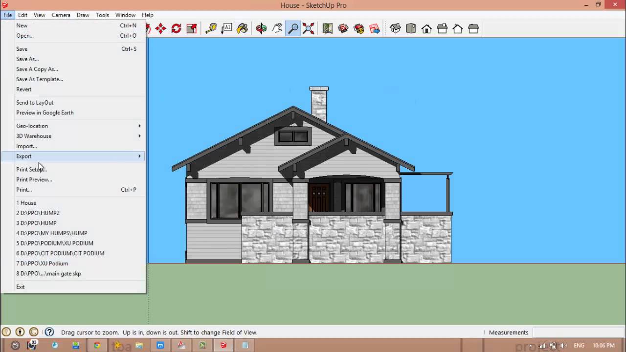 How To Export Sketchup To Autocad Youtube