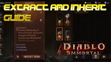 Legendary Skill Extraction / Inheritance Guide | Diablo Immortal