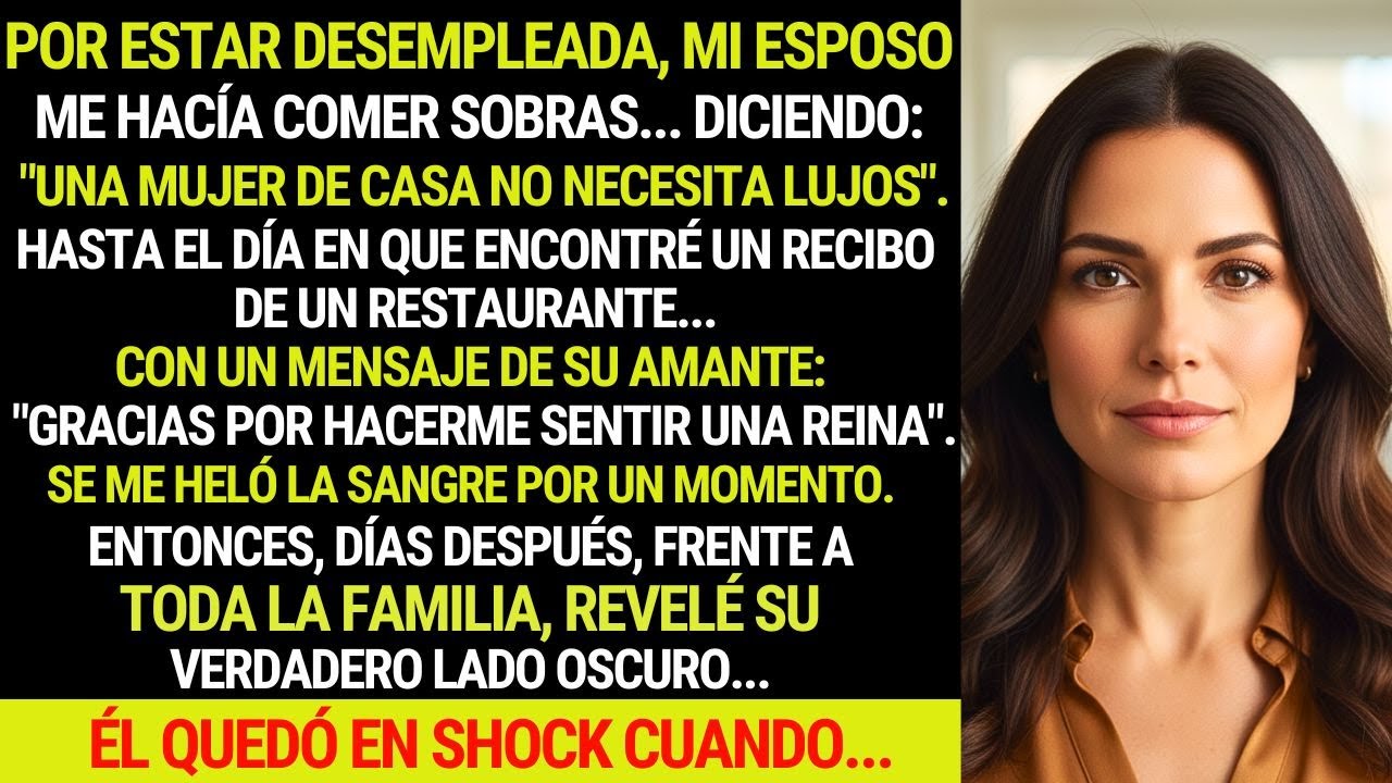 MI MARIDO ME DABA SOBRAS MIENTRAS SU AMANTE VIVÍA DE LUJO, PERO NUNCA IMAGINÓ LO QUE...