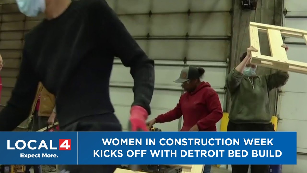 Women in Construction Week kicks off with bed build in Detroit