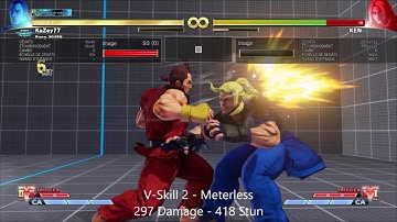 SFV - Dan V-Skill 2 - Max Damage Combo - 0 1 2 3 EX (Day One)
