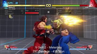 SFV - Dan V-Skill 2 - Max Damage Combo - 0 1 2 3 EX (Day One)