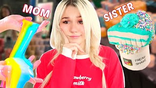 MOM VS SISTER PICK MY SLIME CHALLENGE! Who Buys Me The Most Satisfying Slime?! by andreaXandrea 58,877 views 4 years ago 10 minutes, 39 seconds