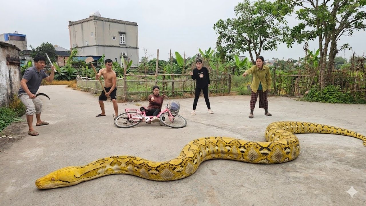 Brave Youth Group Rescues Young Girl from Giant Golden Python - YouTube