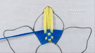 hand embroidery modern flower design super easy unique flower embroidery easy stitch for tutorial