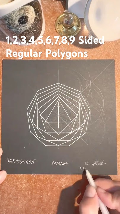 How to draw 1,2,3,4,5,6,7,8,9 Sided Regular Polygons nested inside each ...