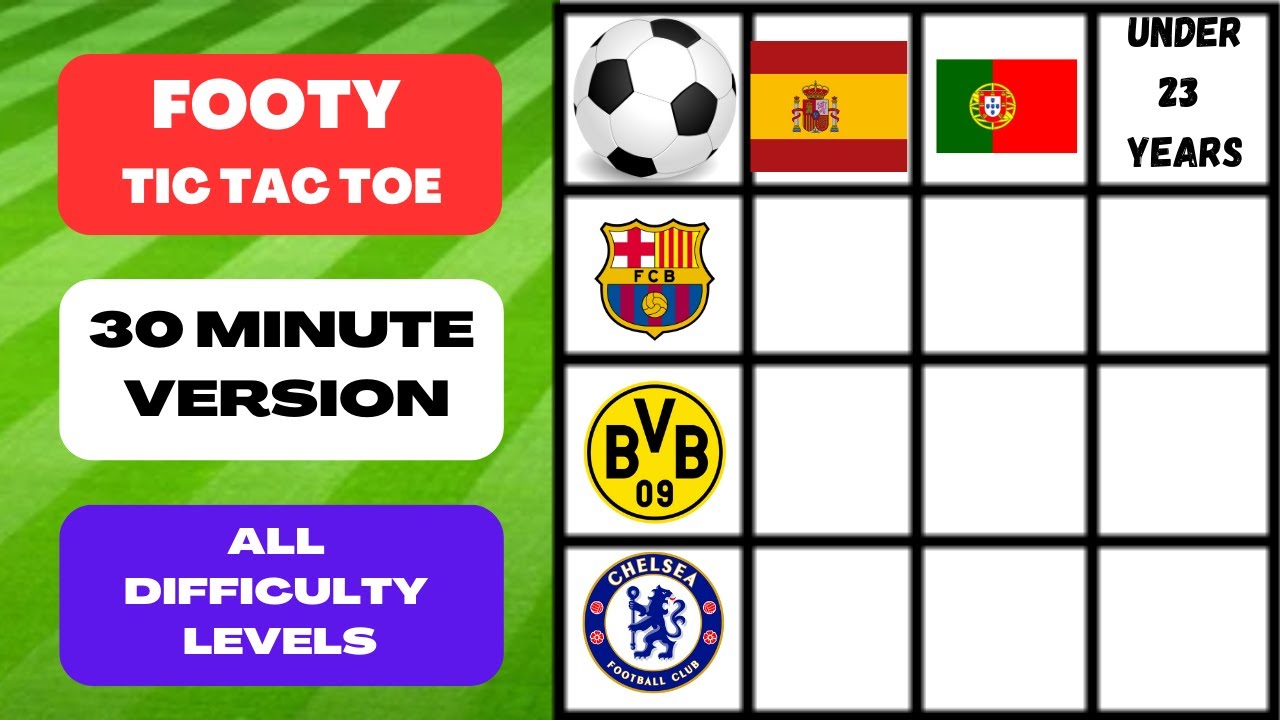 Football Tic Tac Toe Challenge⚽️✓ that last guess🤣 #footballtictactoe