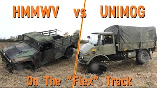 Unimog vs HMMWV / Hummer - On the "Flex" track