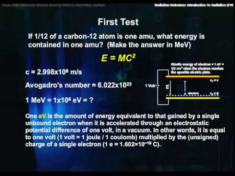 Basic Nuclear and Atomic Physics-Energy and Mass Relationships