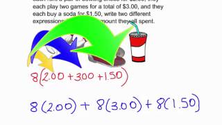 Word problems using Distributive Property