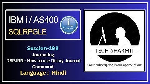 Display Journal  - DSPJRN in ibmi  | Journaling commands |  as400 | ibmi training | ibmi training