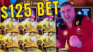 $125 Spin HUGE JACKPOT On All Aboard Slot Machine screenshot 2
