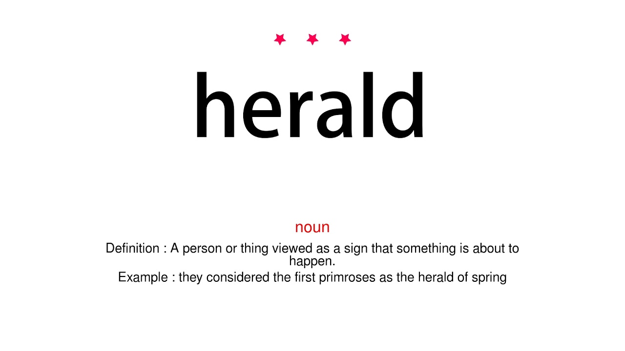 How to pronounce herald Vocab Today YouTube