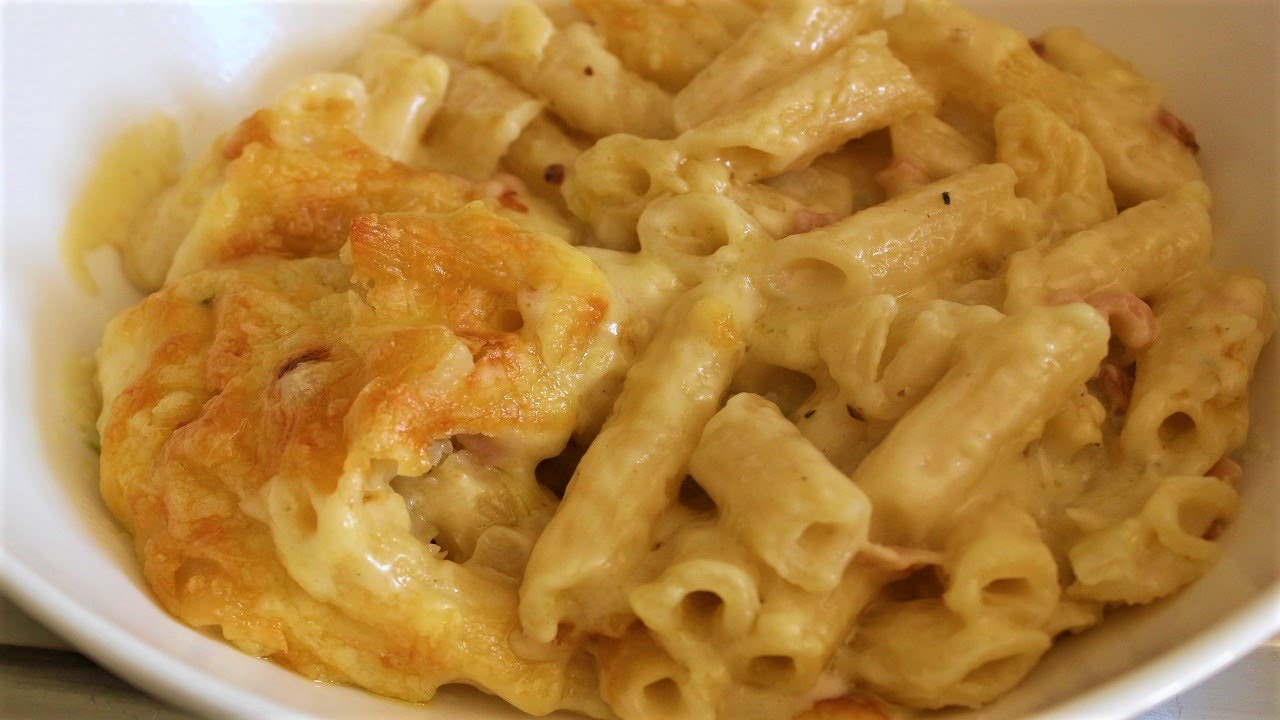 Mac And Cheese Ultra Quick Gluten Free Penne Pasta Ham Onions Cheese