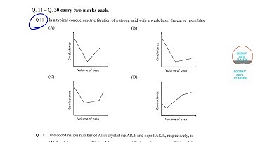 IIT JAM CHEMISTRY 2017-Q11,30  PAPER YEAR SOLVE,LECTURES COMPLETE ANSWER SOLUTION