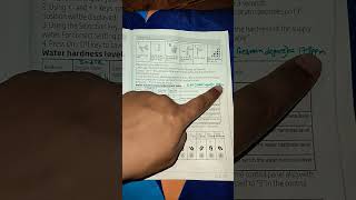 #diy #shorts #dishwashers #testing the Water hardness level by testing strip adjustment table #patna