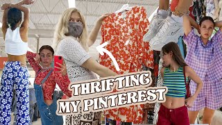 thrifting my Pinterest board | thrifting trendy summer + spring outfits \& thrift haul