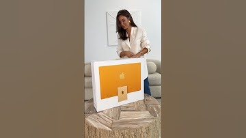 The iMac M3 in orange unboxing #apple #appleunboxing #asmr #iMac #applehaul
