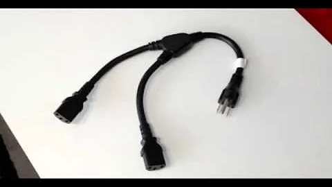 ctpw205b 5-15P to 2xC13 Power Splitter Cable 16AWG SJT www.cabletech.ca
