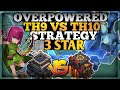 TH9 vs Th10 3 star attack strategy | Th9 vs Th10 war attack - Clash Of Clans