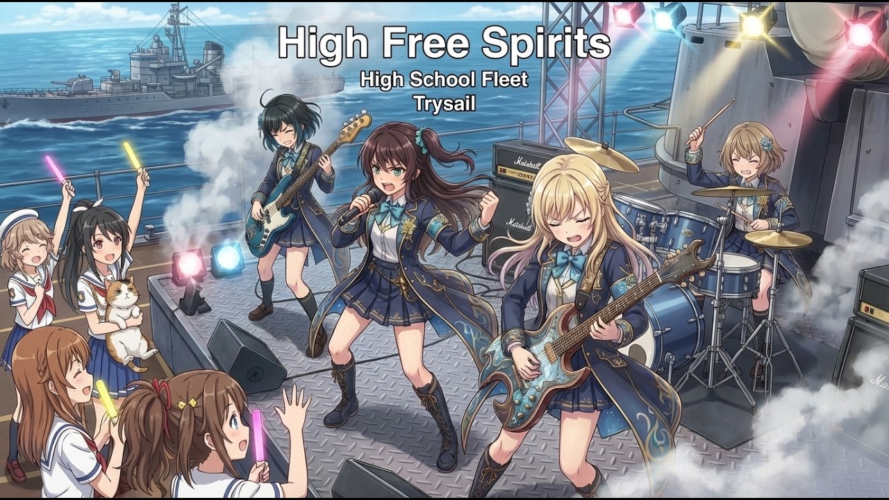 High Free Spirits / TrySail｜ハイスクール・フリートOP【ロック