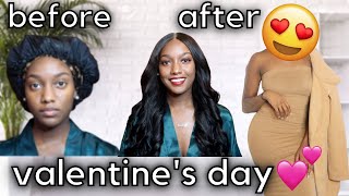 VALENTINE’S DAY FULL GRWM TRANSFORMATION | Makeup + Hair + 3 Outfit Ideas | ft Dossier