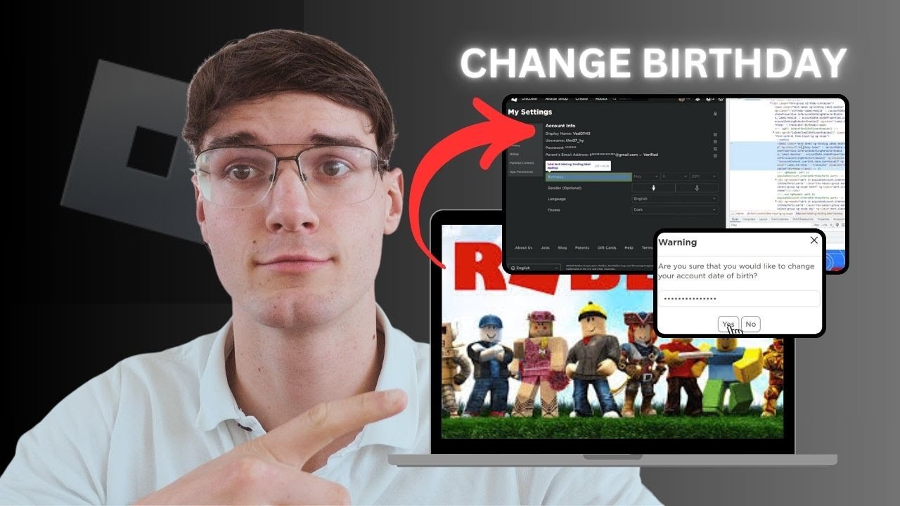 How To Change Birthday On Roblox No Support Step By Step YouTube 