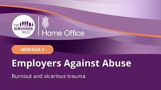 Webinar 3: Burnout and vicarious trauma
