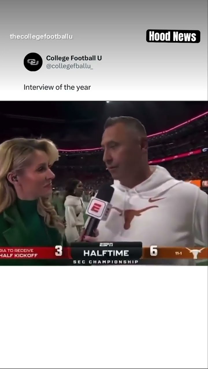 Interview of the year #hoodnews #texas #coach #coaching #viralvideo #collegefootball #how #wow #lol
