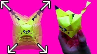 Como hacer un pikachu de papel QUE SE INFLA paso a paso