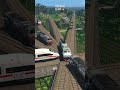 Many Train Locomotives Cross the Crossing Rails #train #railtrack #railroad #railway #trainvideo