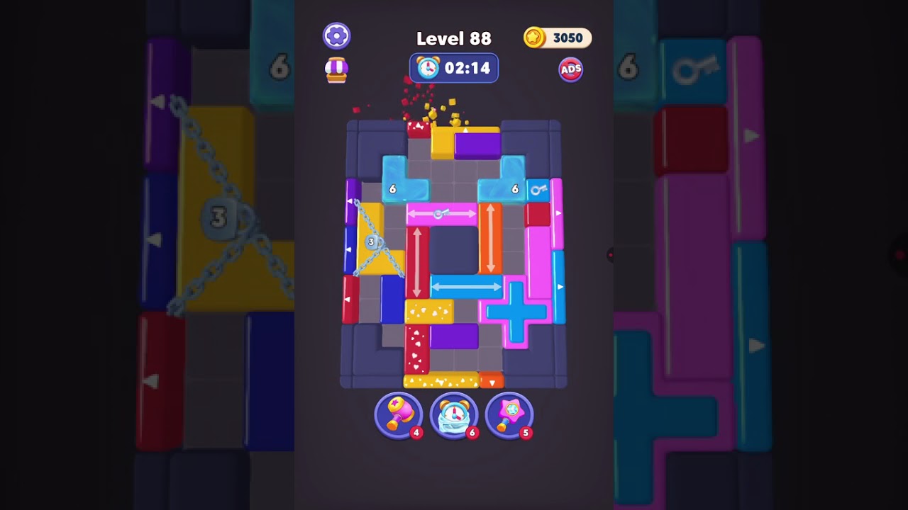 Slide Block Escape Level 81 - 90 Lösung