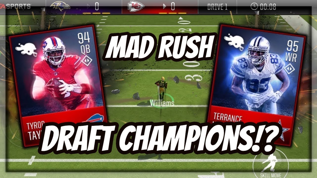 MAD RUSH DRAFT! Madden Mobile 18 Draft Champions!